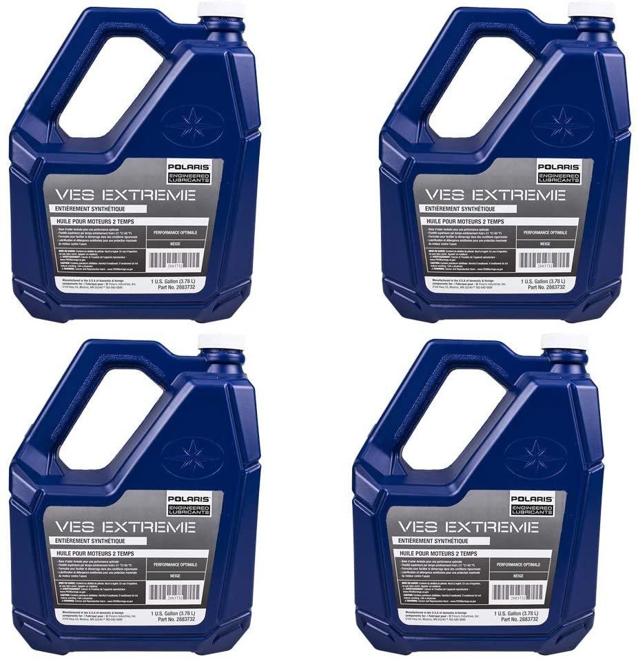 Polaris Automotive Parts and Accessories Polaris VES Extreme Highest Performance Full Synthetic 2-Cycle Oil - 1 Gallon 4-Pack 2883732 X4 194722041363 Jorgensen Powersports