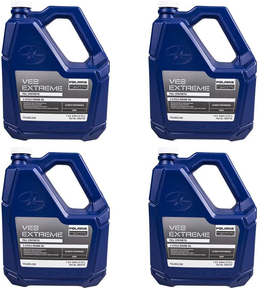 Polaris Automotive Parts and Accessories Polaris VES Extreme Highest Performance Full Synthetic 2-Cycle Oil - 1 Gallon 4-Pack 2883732 X4 194722041363 Jorgensen Powersports