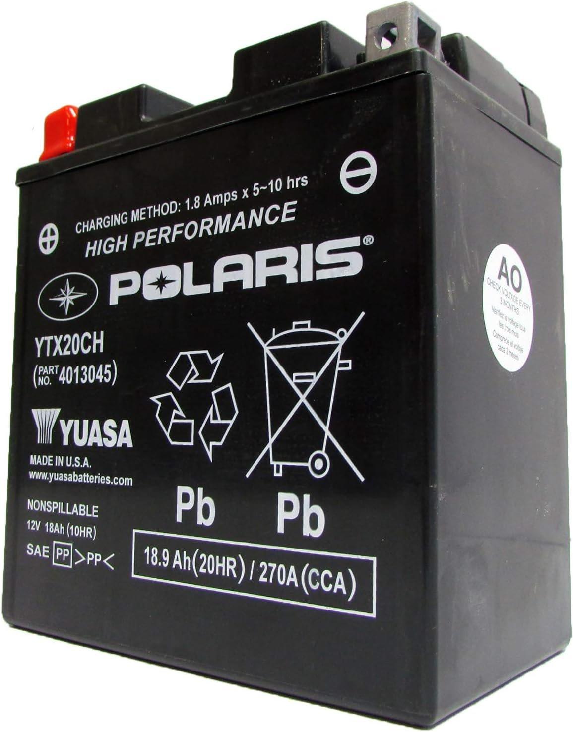 Polaris Automotive Polaris Battery Sealed Non Spill Rush 2 4013045 4013045 194722008212 Jorgensen Powersports