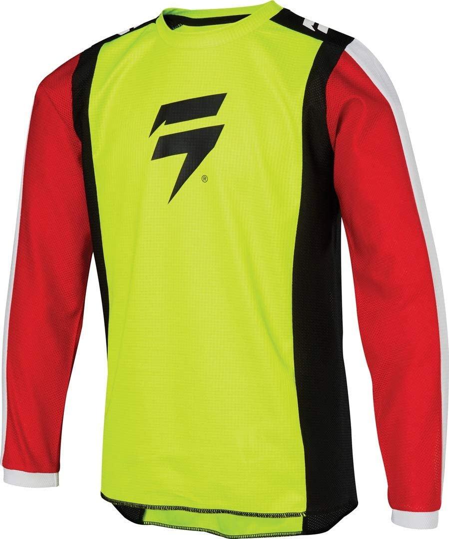 SHIFT Apparel Hi-Vis/Red / Youth X-Large Shift White Label Race Jersey 2 Youth 24166-130-XL Jorgensen Powersports