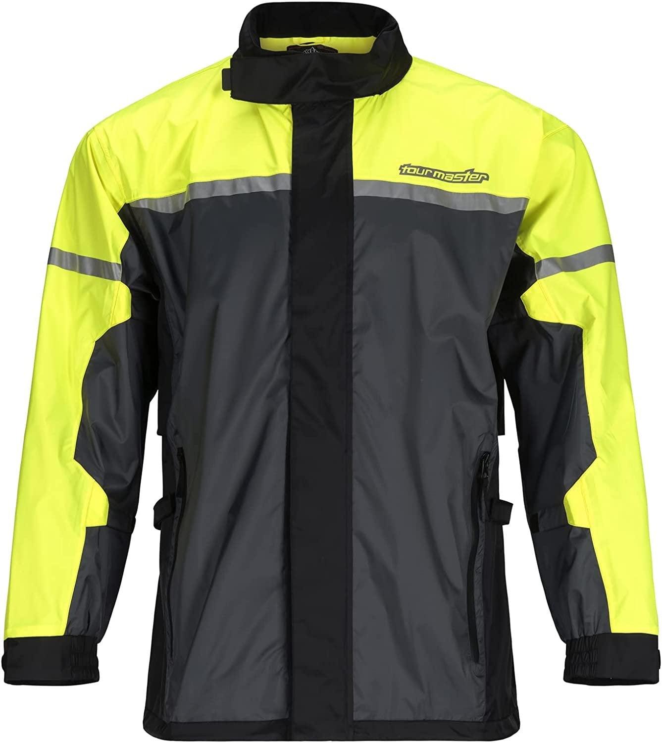 Tour Master Apparel Hi-vis / 3X-Large Tour Master Sentry Rain Jacket 8804-0113-09 097261286366 Jorgensen Powersports