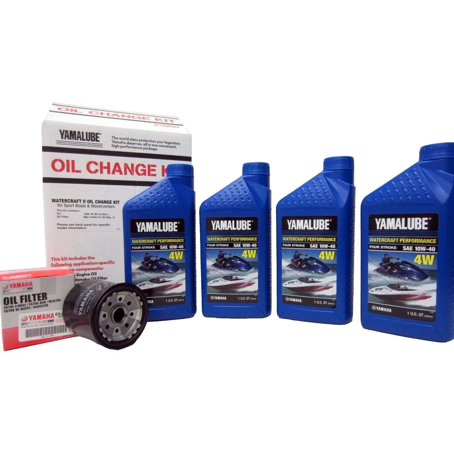 Yamaha Watercraft Oil Change Kit 10w/40 - 4 Quarts Yamaha