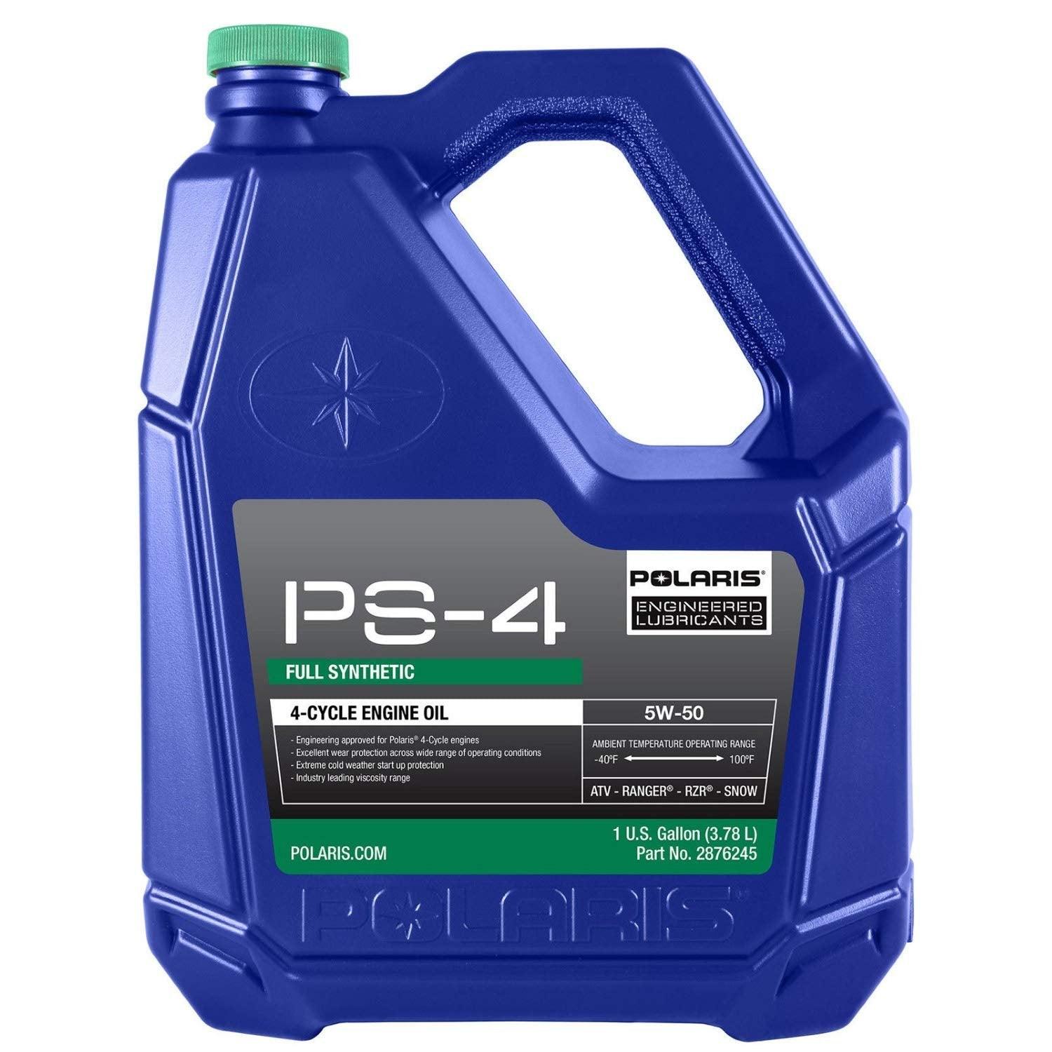 Polaris Automotive Parts and Accessories Polaris PS-4 Full Synthetic Oil 5w/50 - 1 Gallon 2876245 00194722041318 Jorgensen Powersports