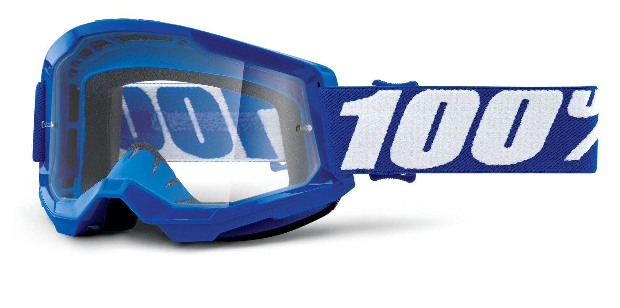 100% Sports Blue Strata 2 Goggles 5651-1002-00 196261045260 Jorgensen Powersports