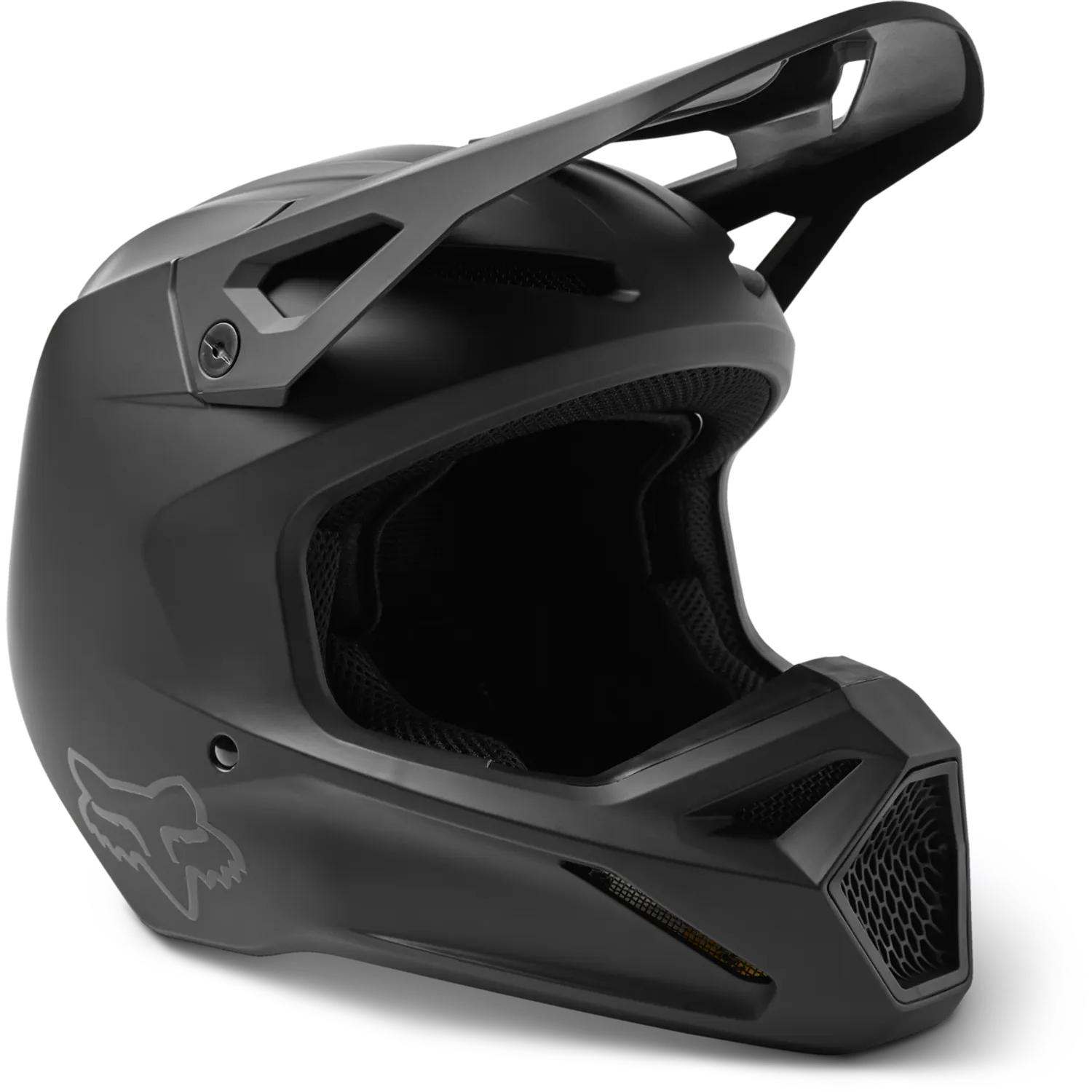 FOX Youth V1 Matte Black Helmet - Jorgensen Powersports
