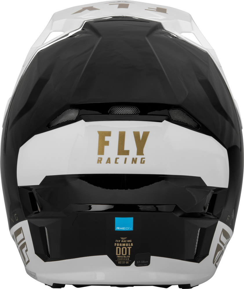FLY RACING FORMULA CP SLANT HELMET BLACK/WHITE/GOLD Fly