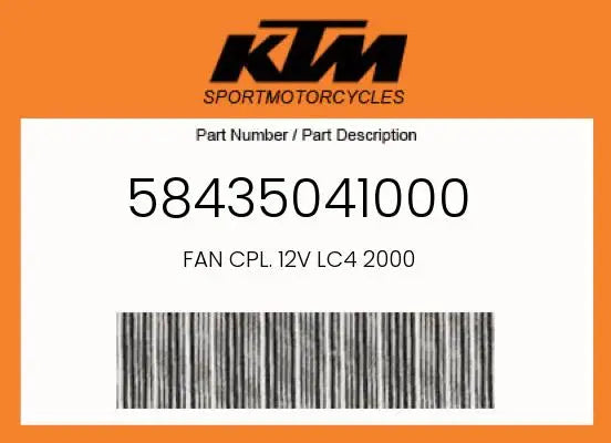 KTM EXTRACTOR FAN - Jorgensen Powersports