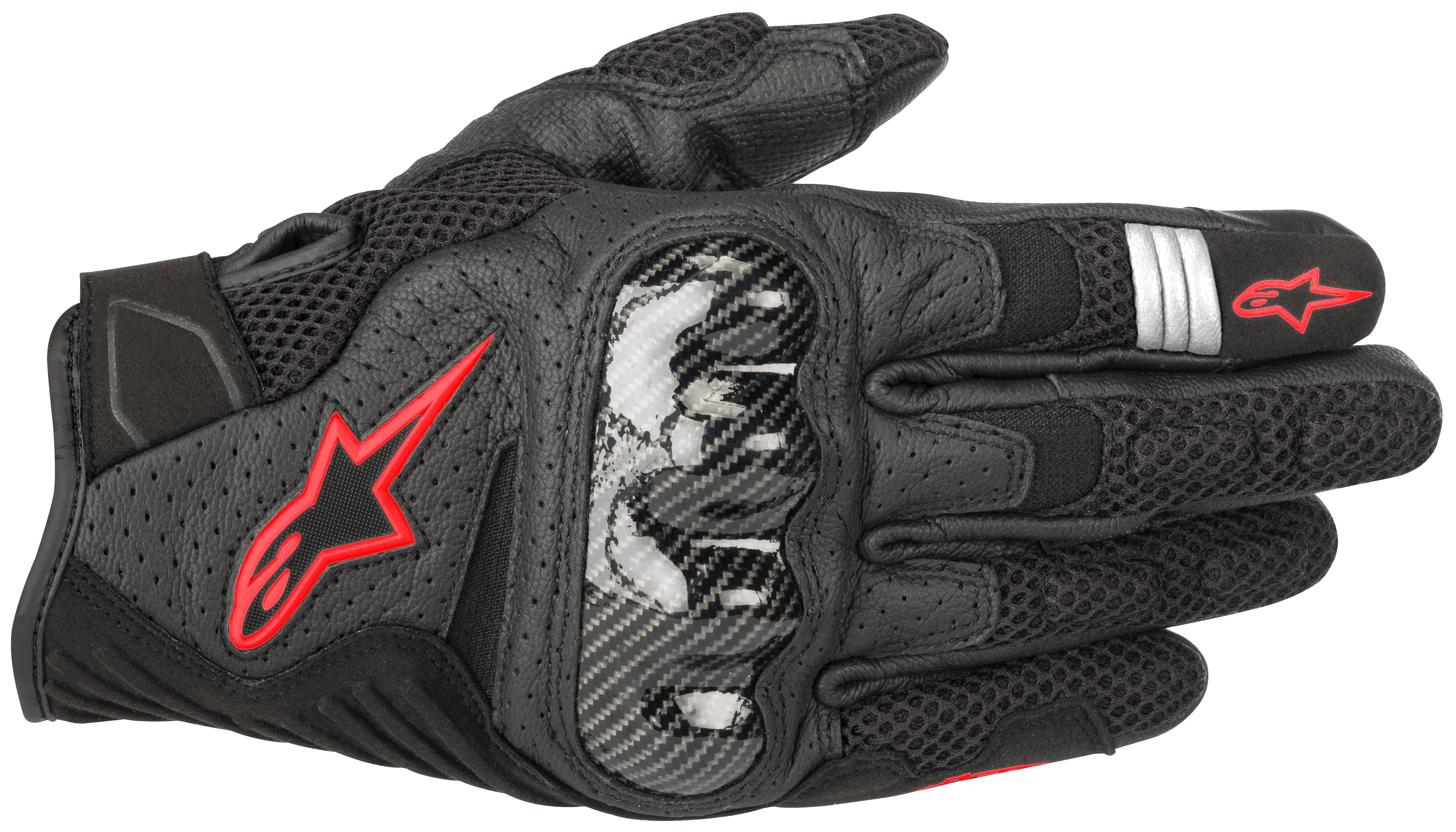Alpinestars Protection Black/Red / Small Alpinestars SMX-1 AIR v2 LEATHER GLOVES 4210-0084-04 Jorgensen Powersports