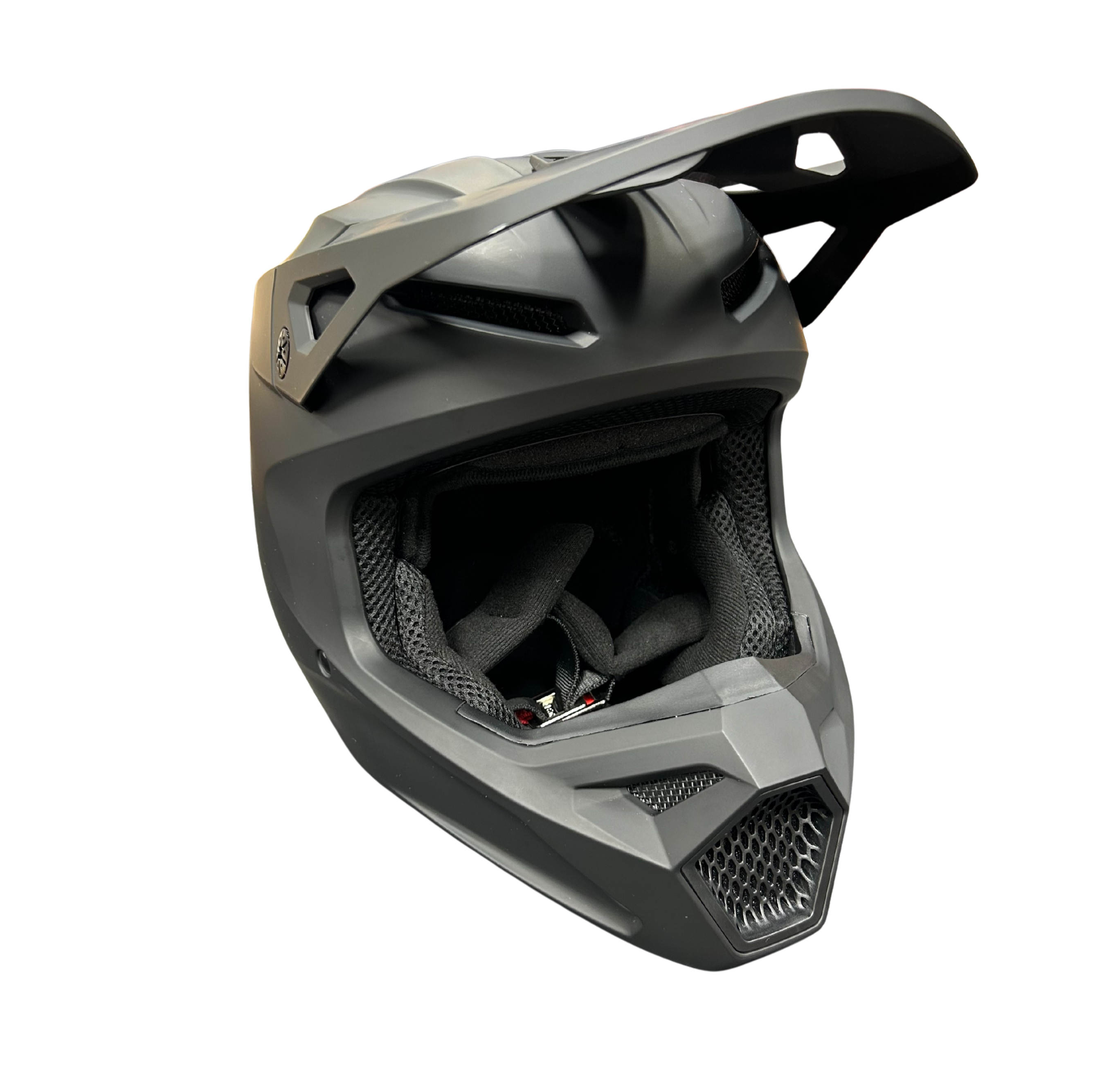 USED: Fox V1 Helmet Youth Matte Black YOUTH LARGE - Jorgensen Powersports