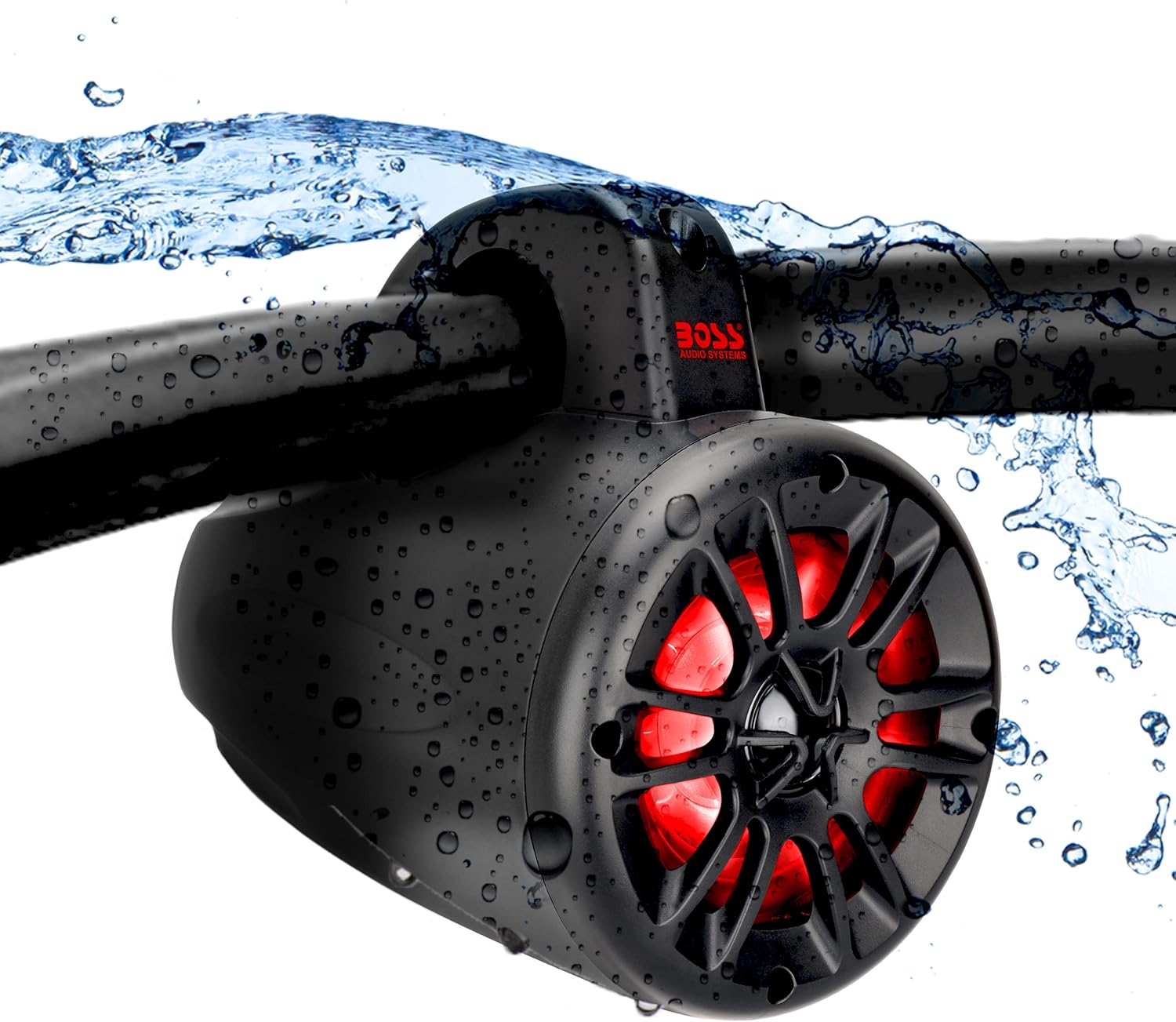 BOSS Speakers Boss Audio Systems 4 Inch Marine Wake Tower Speakers- Full Range MRWT40RGB B07NYMQF52 Jorgensen Powersports
