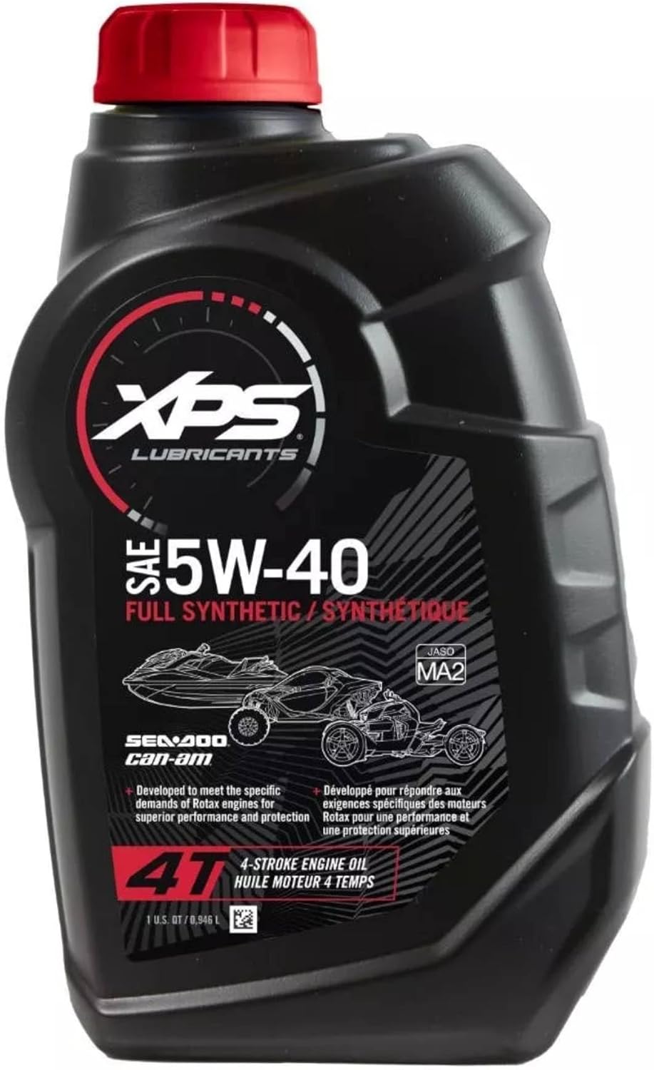 CAN AM Automotive Parts and Accessories BRP New OEM XPS 4T 5W-40 Full Synthetic Oil, 9779133, 9779492 9779492 745419381615 Jorgensen Powersports