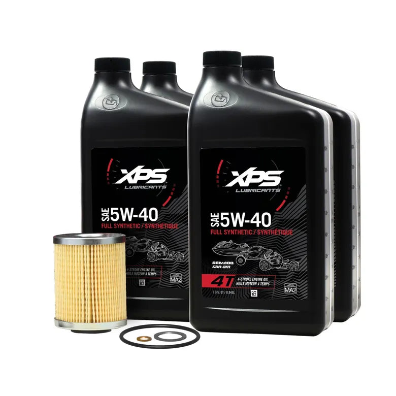 CAN AM Automotive Parts and Accessories Can Am XPS 4T Full Synthetic Oil Change Kit 54/40 9779489 B0D7K7515B Jorgensen Powersports