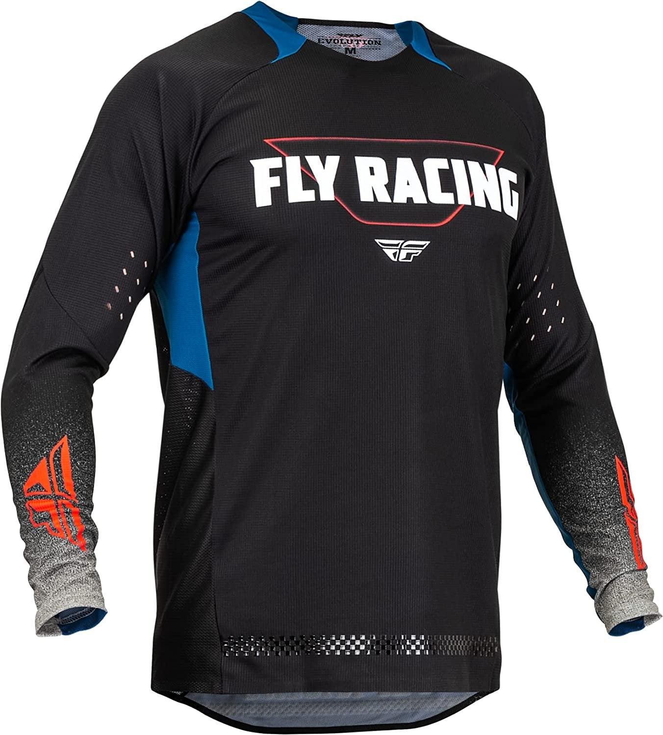Fly Apparel Black/Blue/Grey / Small Fly Evolution DST Jersey 376-121S B0B3M2SYZH Jorgensen Powersports