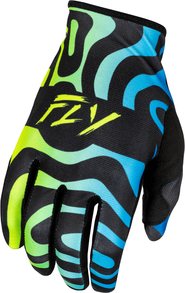Fly Apparel Black/Blue/Hi-Vis / Medium Fly Lite Zen Gloves 2025 378-740M 191361484599 Jorgensen Powersports