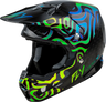 Fly Apparel Black/Blue/Yellow / Medium Fly Formula S Carbon Zen Helmet 2025 73-4468M 191361483752 Jorgensen Powersports