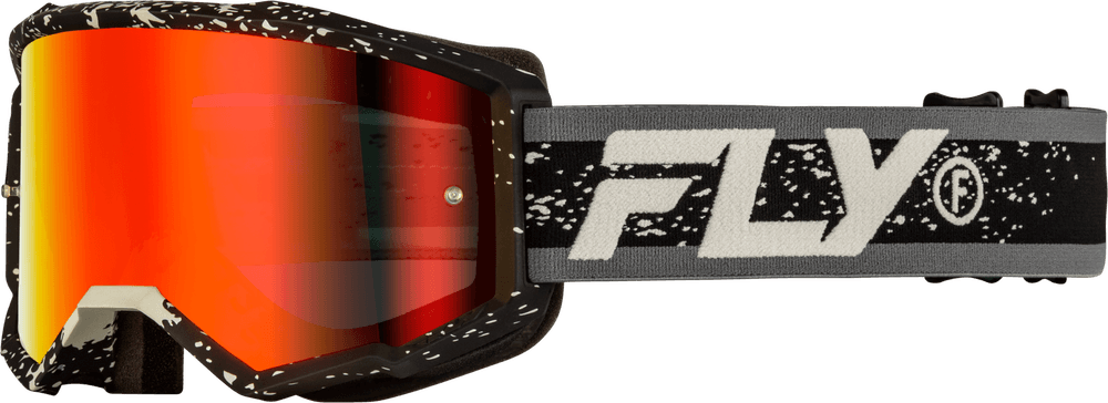 Fly Apparel Black/Grey w/Red Mirror/Smoke Lens / Youth Fly Zone Goggles Youth 2025 37-51524Y 191361474385 Jorgensen Powersports