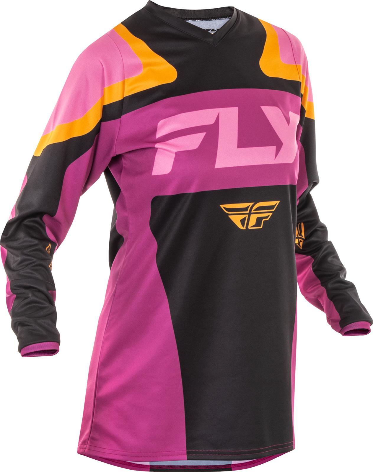 Fly Apparel Black/Mauve/Yellow / Small Fly F-16 Woman's Jersey 2025 378-822S B0D9CC816B Jorgensen Powersports