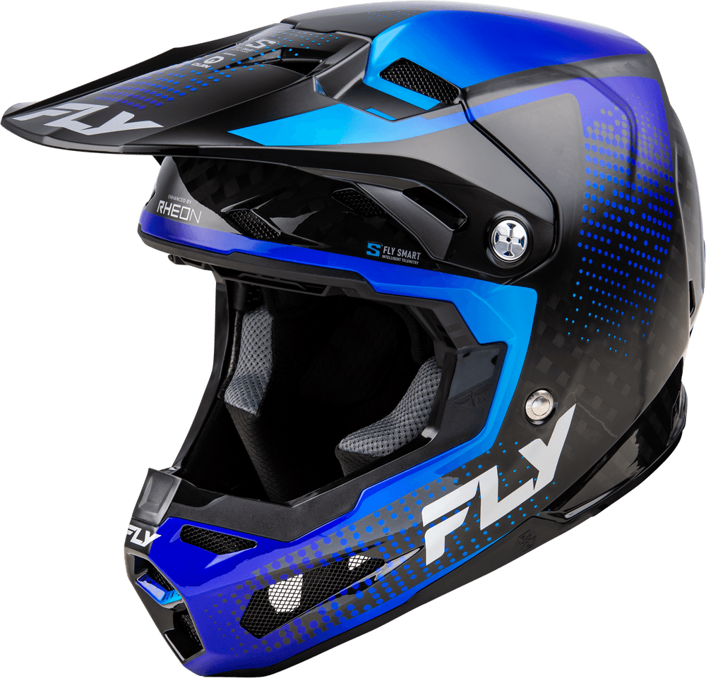 Fly Apparel Blue/Black/White / Medium Fly Formula S Carbon Protocol Helmet 2025 73-4466M 191361483615 Jorgensen Powersports