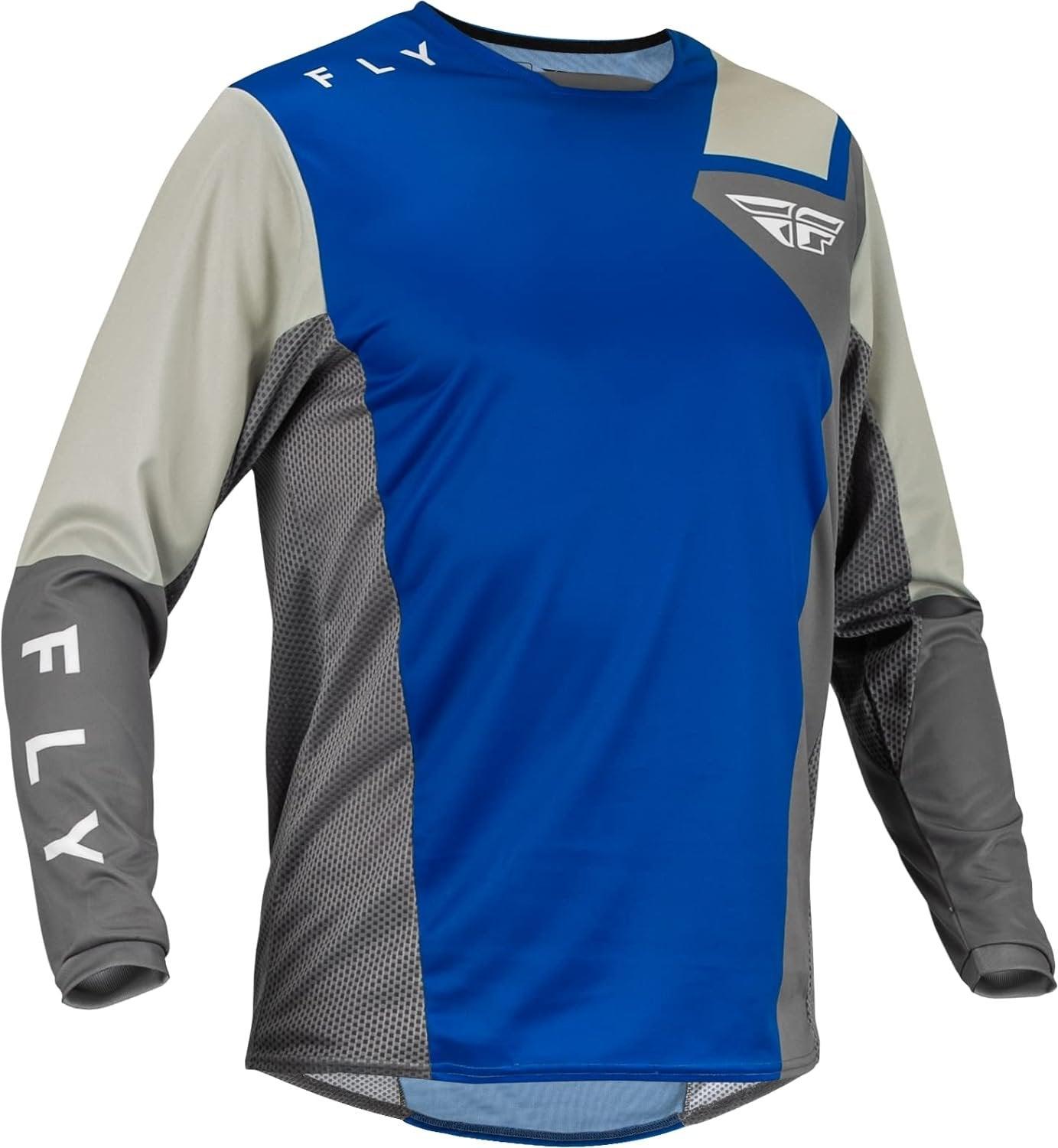 Fly Apparel Blue/Grey/White / Medium Fly Kinetic Jet Jersey 376-522M B0B3M44L2C Jorgensen Powersports