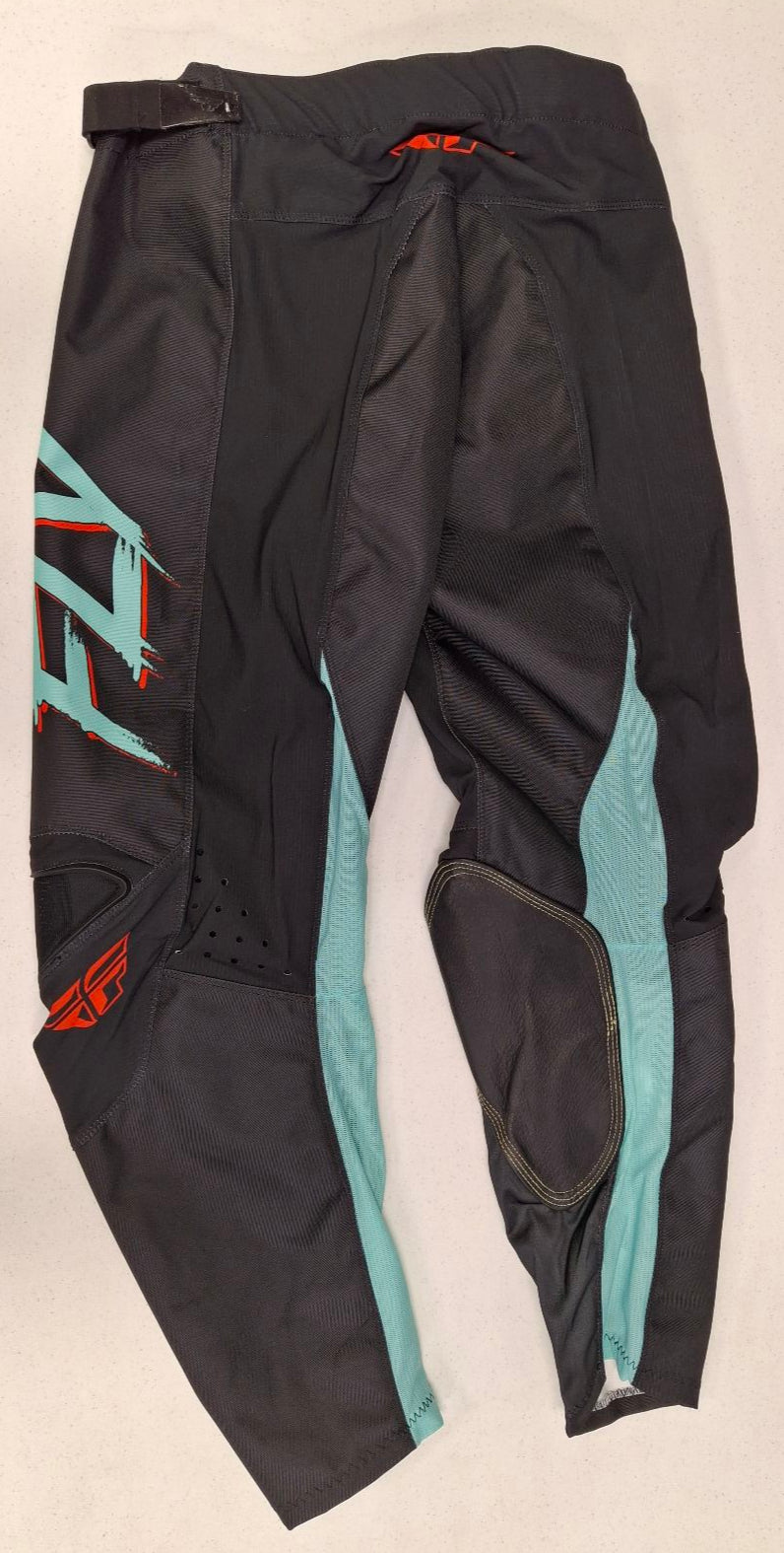 Fly Apparel Fly Kinetic Fuel Pants (Black/Mint, Size 34) USED 376-53434 U Jorgensen Powersports
