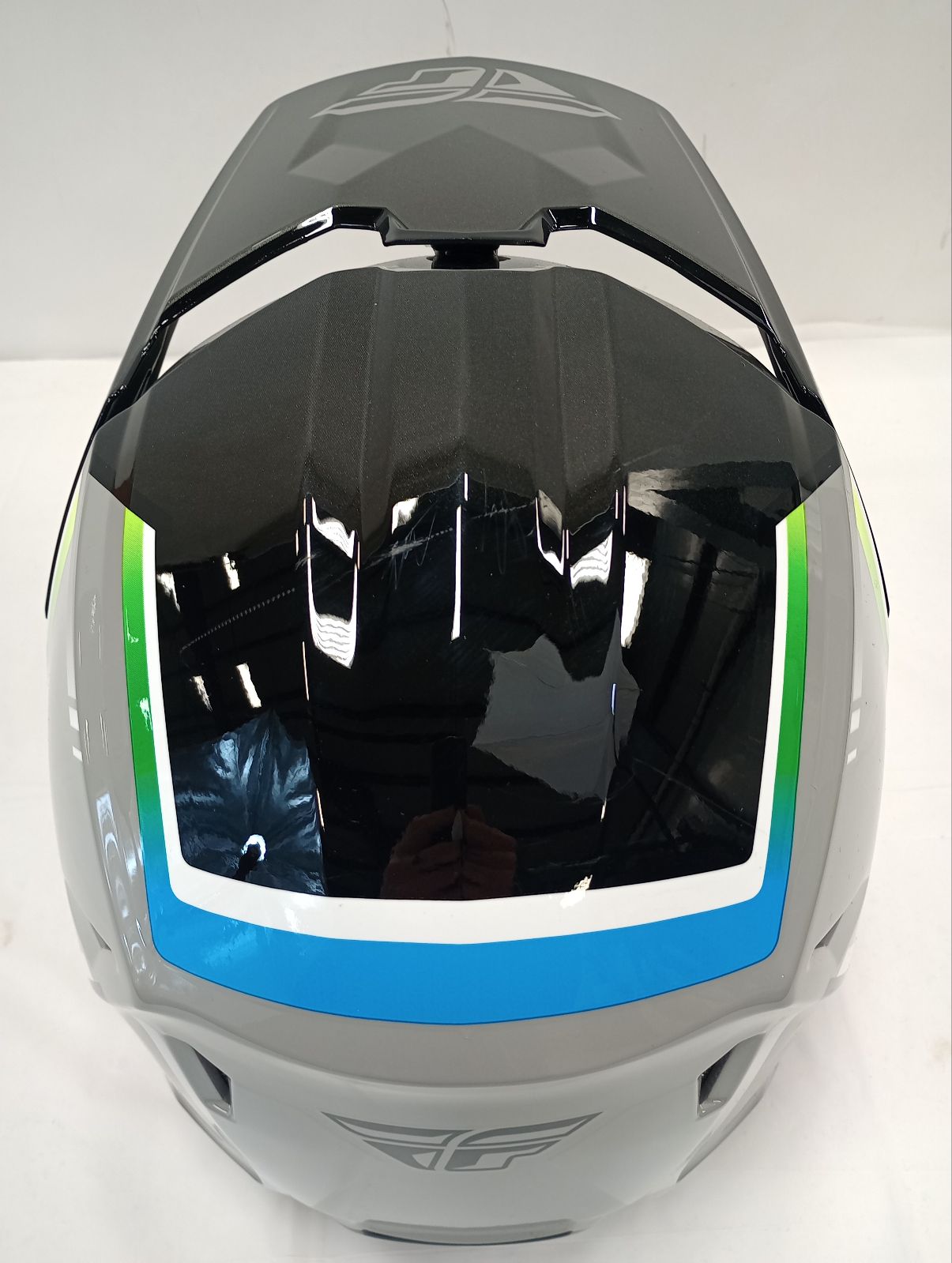 Fly Apparel Fly Kinetic Vision Helmet (Grey/Black, Youth Small) USED 73-8650YS U Jorgensen Powersports