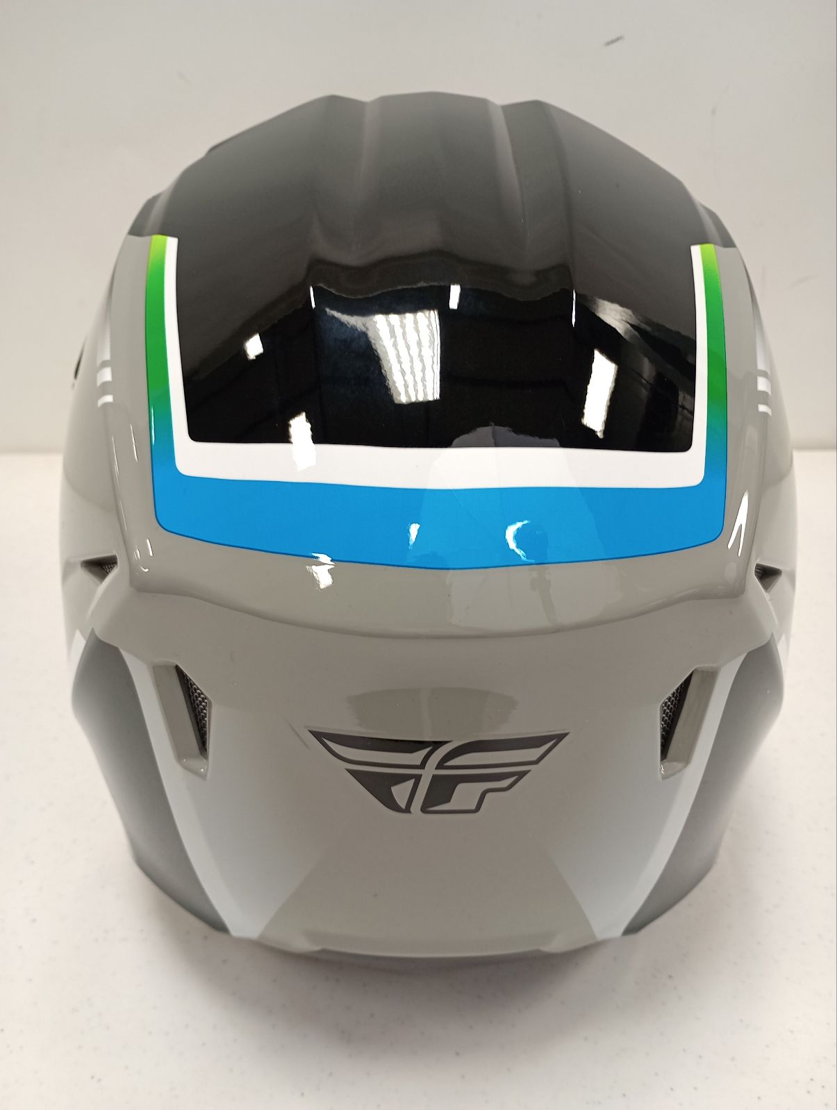Fly Apparel Fly Kinetic Vision Helmet (Grey, Medium) Defect USED 73-8650M U B0B3MC886C Jorgensen Powersports