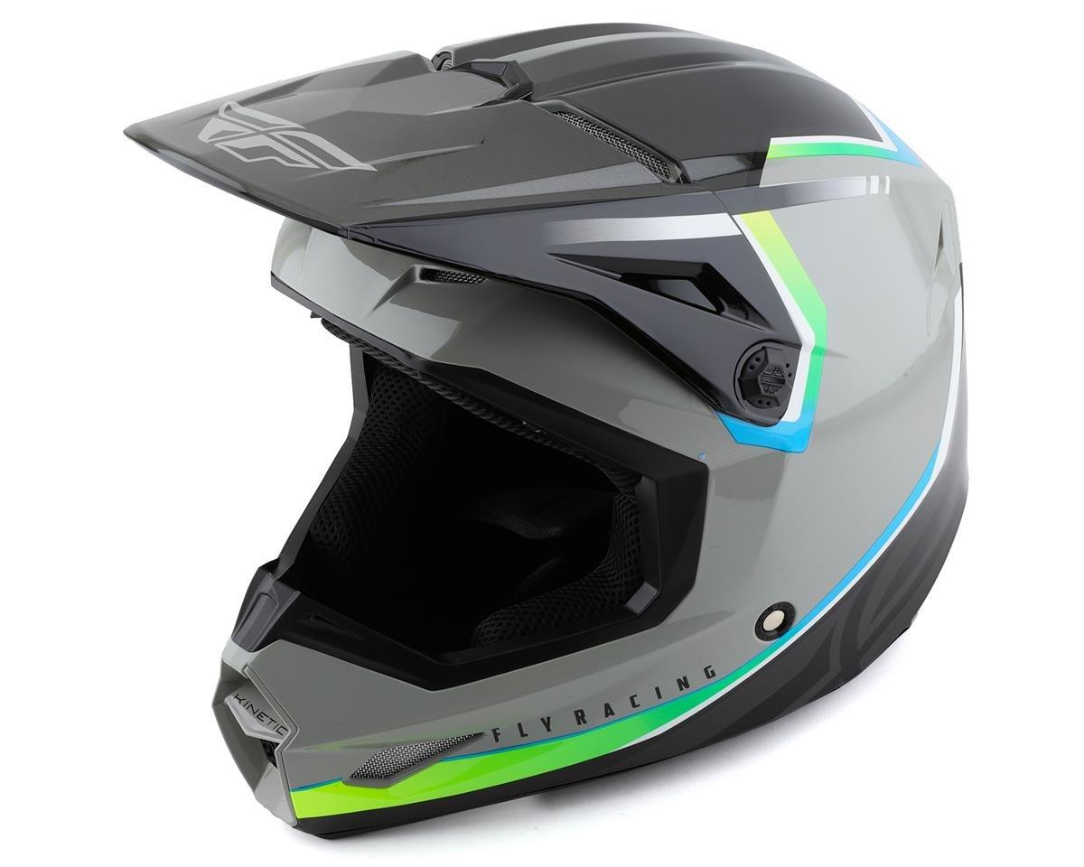Fly Apparel Grey/Black / Youth Medium Fly Kinetic Vision Helmet Youth 73-8650YM B0B3MC886C Jorgensen Powersports