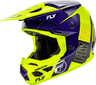 Fly Apparel Hi-Vis/Blue/Black / Medium Fly Kinetic Rally Helmet 2025 73-8661M 191361435263 Jorgensen Powersports