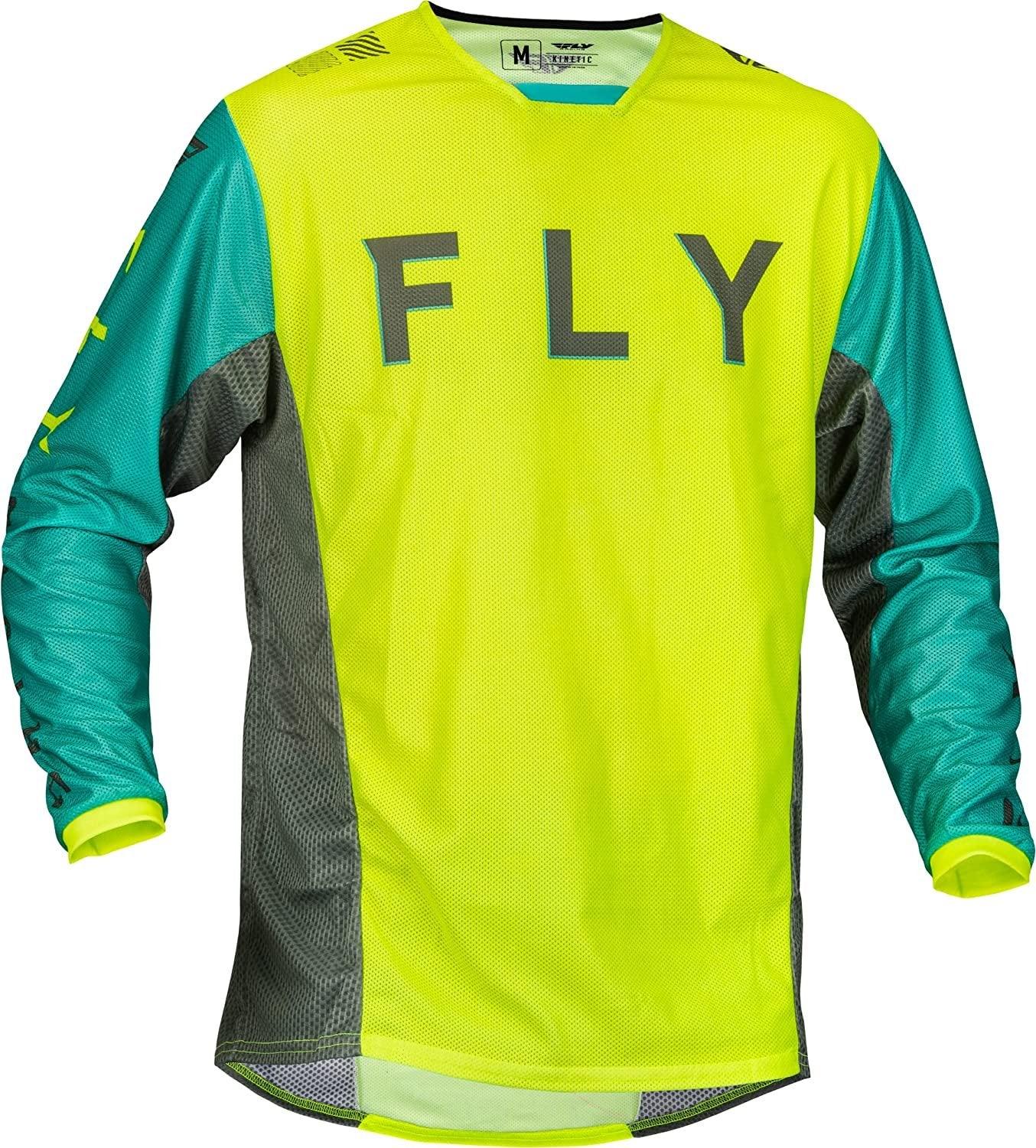 Fly Apparel Hi-vis/Teal / Medium Fly Kinetic Mesh Kore SE Jersey 377-316M 191361381287 Jorgensen Powersports