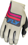 Fly Apparel Light Grey/Pink/Coral / Youth Medium Fly Lite Vice Gloves Youth 2025 378-714YM 191361479359 Jorgensen Powersports