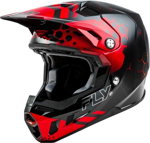 Fly Apparel Medium / Black/Red/Orange Fly Carbon Prime Tektonic Helmet 73-4331M 191361460692 Jorgensen Powersports