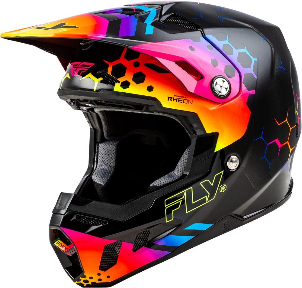 Fly Apparel Medium / Black/Sunset Fly Carbon Prime Tektonic Helmet 73-4332M 191361460760 Jorgensen Powersports