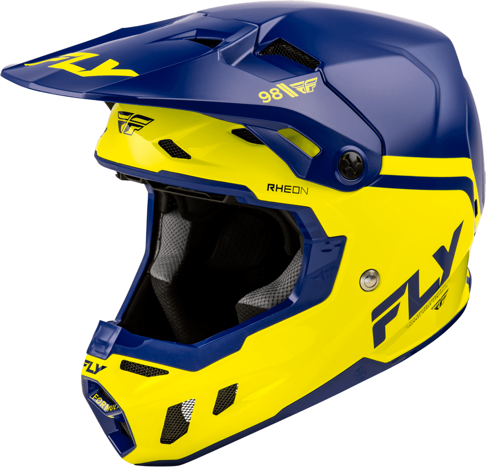 Fly Apparel Navy/Yellow / Medium Fly Formula CC Objective Helmet 2026 73-4348M 191361483011 Jorgensen Powersports