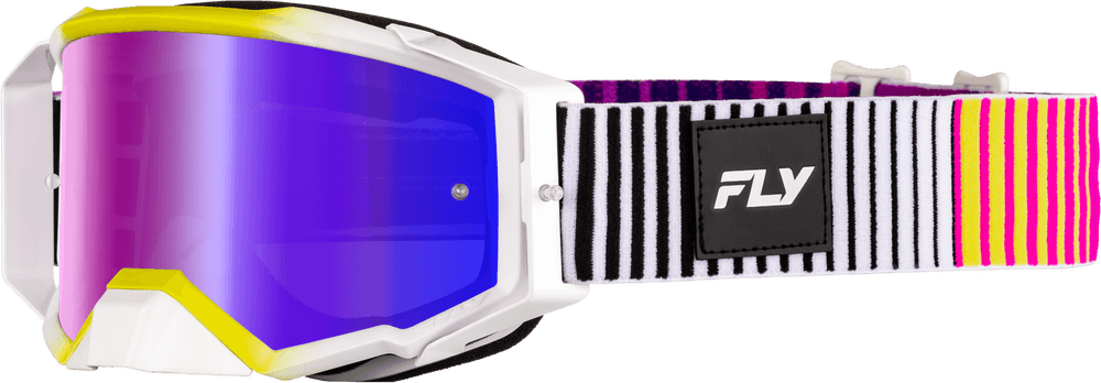 Fly Apparel Pink/Yellow/Purple w/Iridescent Red Mirror/Smoke Lens Fly Zone Elite Goggles 37-5517 191361474637 Jorgensen Powersports