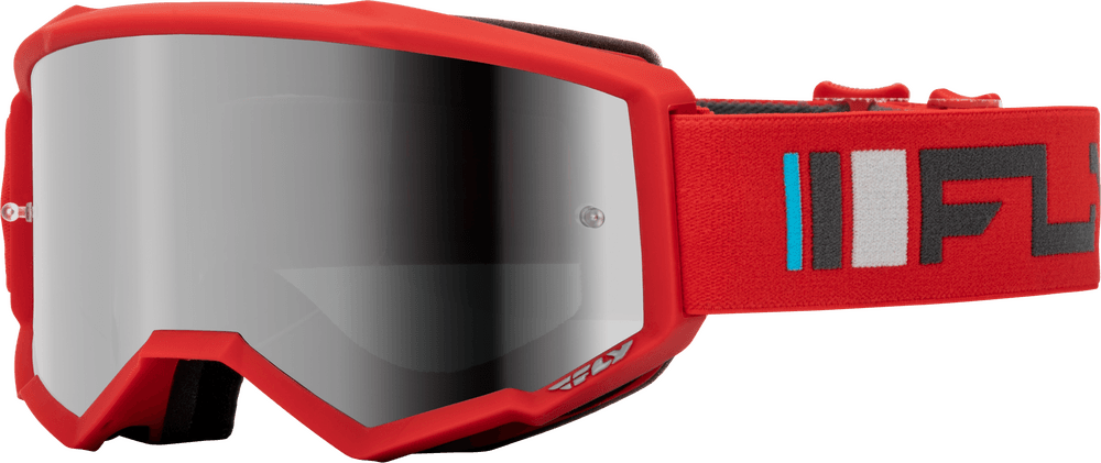 Fly Apparel Red/Charcoal w/Silver Mirror/Smoke Lens / Adult Fly Zone Goggles 2025 37-51522 191361408250 Jorgensen Powersports