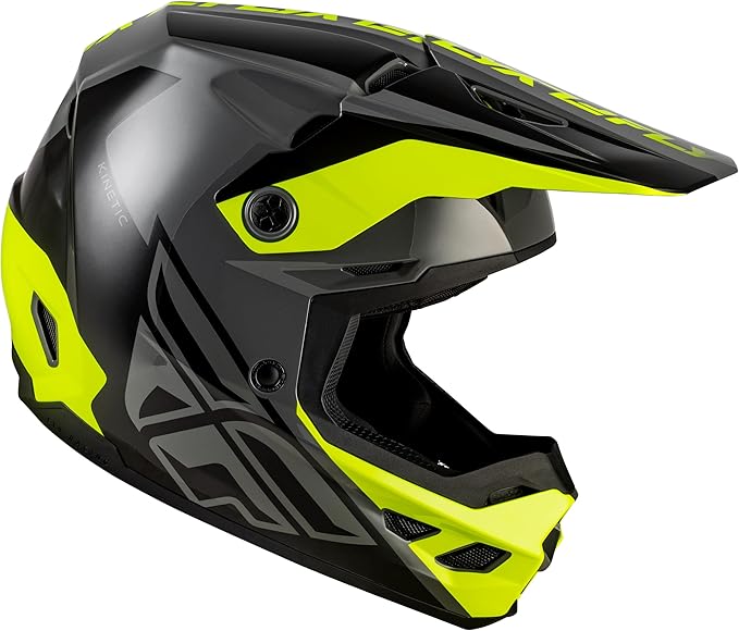 Fly helmet Black/Hi-Vis / Small FLY Racing 2026 Kinetic Crest MX Helmet 73-8677S 191361536786 Jorgensen Powersports