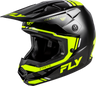 Fly helmet Black/Hi-Vis W/Silver / Small FLY RACING KINETIC VERDICT HELMET 73-8723S 191361507359 Jorgensen Powersports
