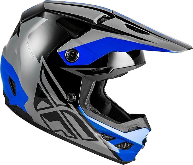 Fly helmet Blue/Light Grey / Small FLY Racing 2026 Kinetic Crest MX Helmet 73-8676S 191361536724 Jorgensen Powersports