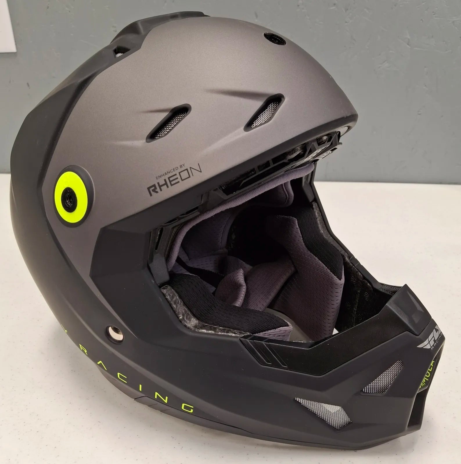Fly helmet Fly Formula CP Slant Helmet (Matte Black/Grey/Hi-Vis, Large) USED 73-0030L U Jorgensen Powersports