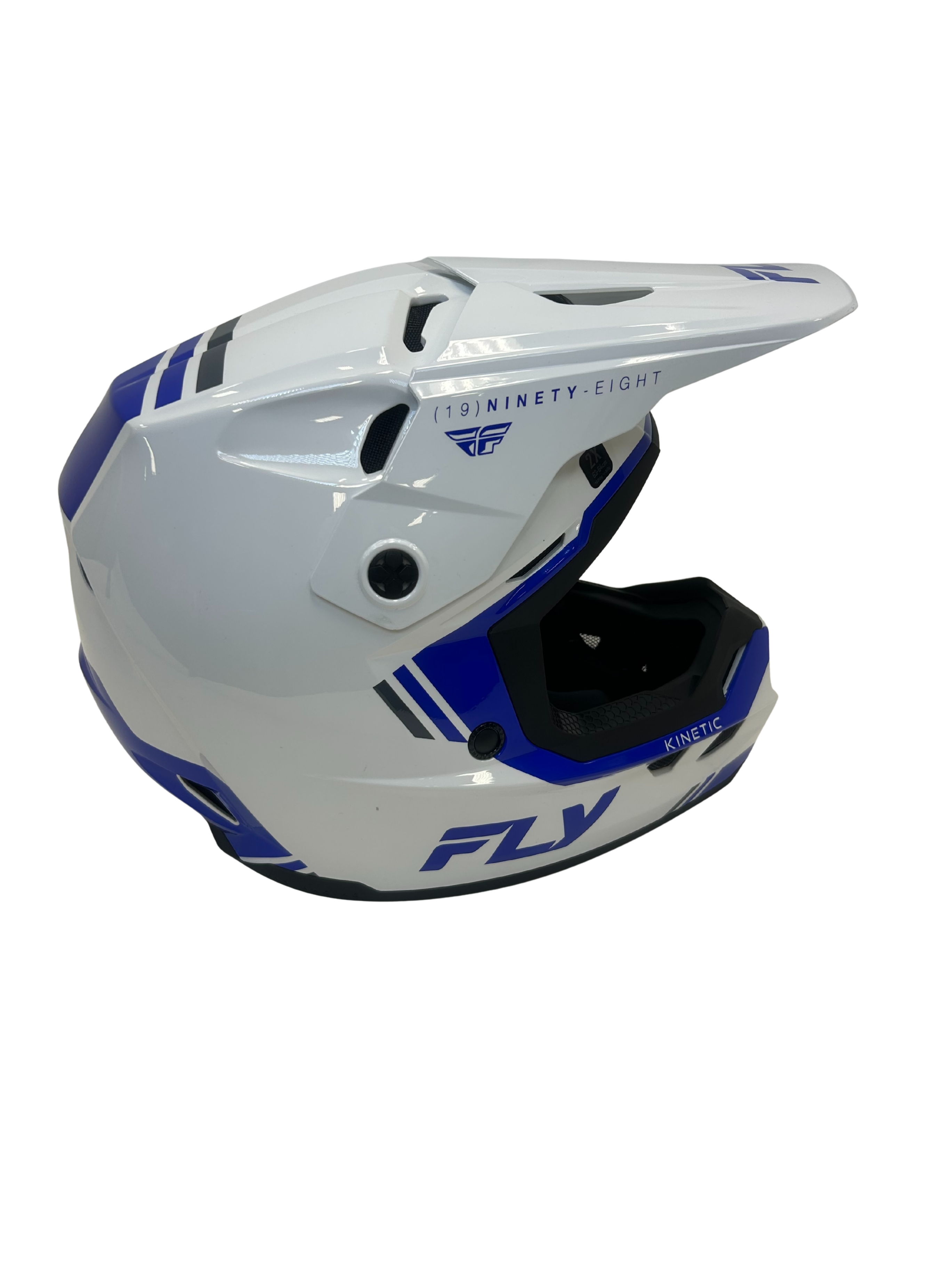 Fly helmet FLY RACING KINETIC VERDICT HELMET Blue/White Size 2X-Large USED 73-87222X U Jorgensen Powersports