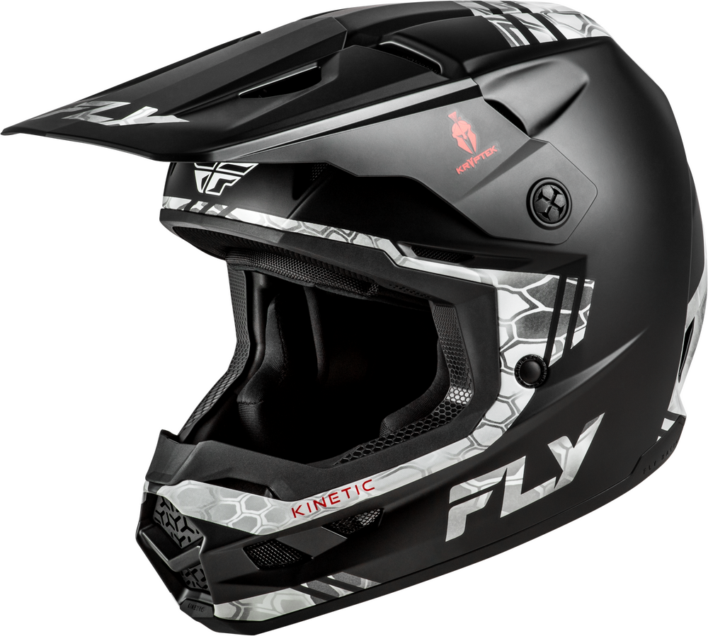 Fly helmet FLY RACING KINETIC VERDICT KRYPTEK HELMET BLACK/GREY Jorgensen Powersports