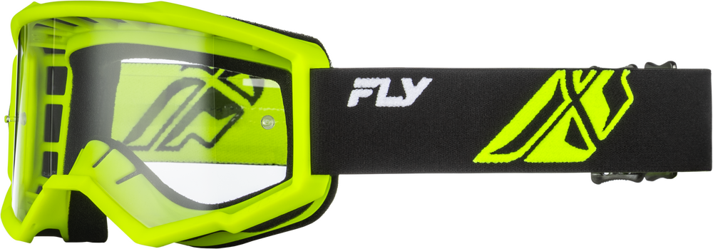 Fly Protection Black/Hi-Vis FLY RACING YOUTH FOCUS GOGGLE 37-51165Y 191361531606 Jorgensen Powersports
