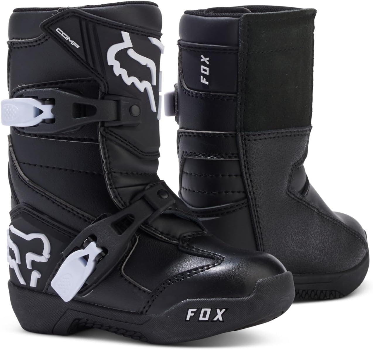 Fox Apparel Black / 10 Little Kid Fox Comp Boots Youth 30472-001-10 191972741814 Jorgensen Powersports