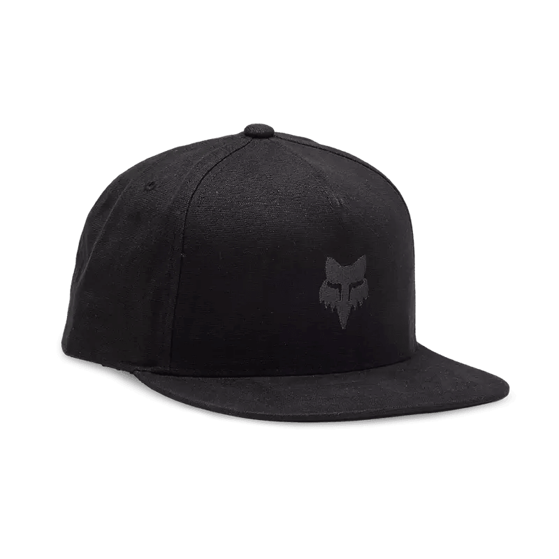 Fox Apparel Black/Charcoal Fox Head Snapback Hat 31641-324 OS 191972819872 Jorgensen Powersports