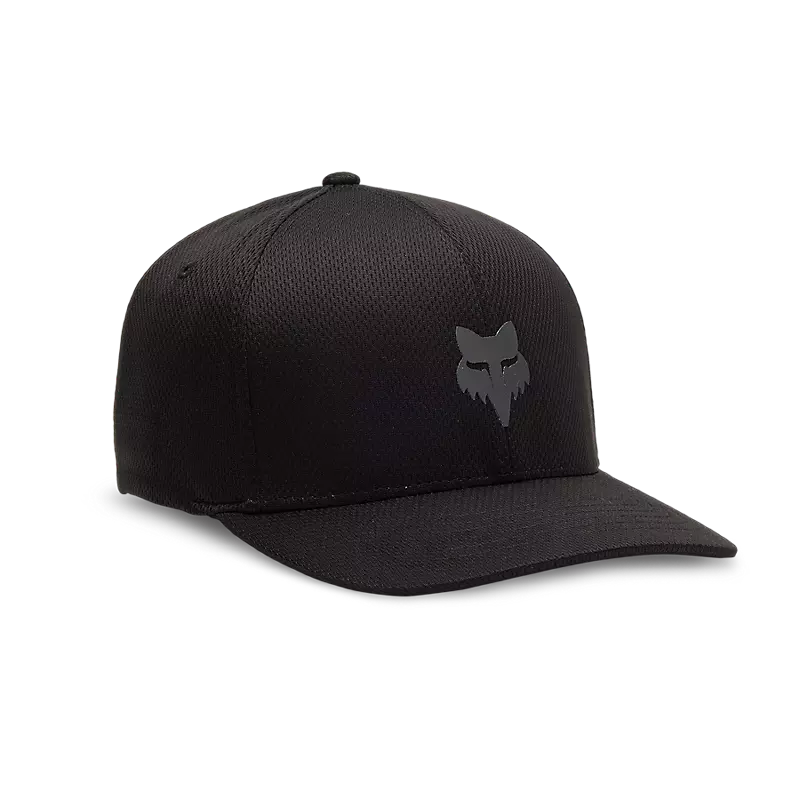 Fox Apparel Black/Charcoal / S/M Fox Head Tech Flexfit Hat 31620-324-S/M 191972819858 Jorgensen Powersports
