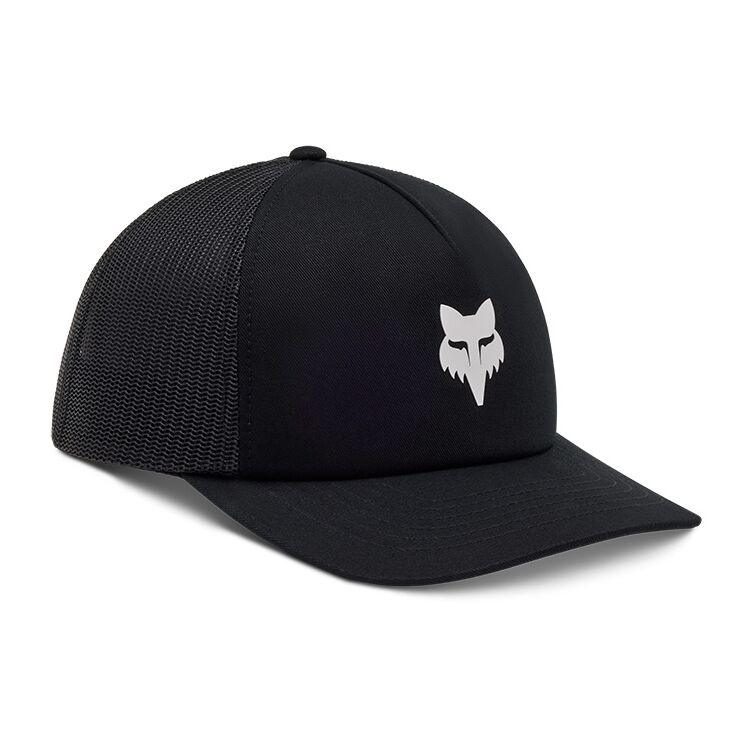 Fox Apparel Black Fox Head Trucker Hat 2025 33143-001 OS Jorgensen Powersports