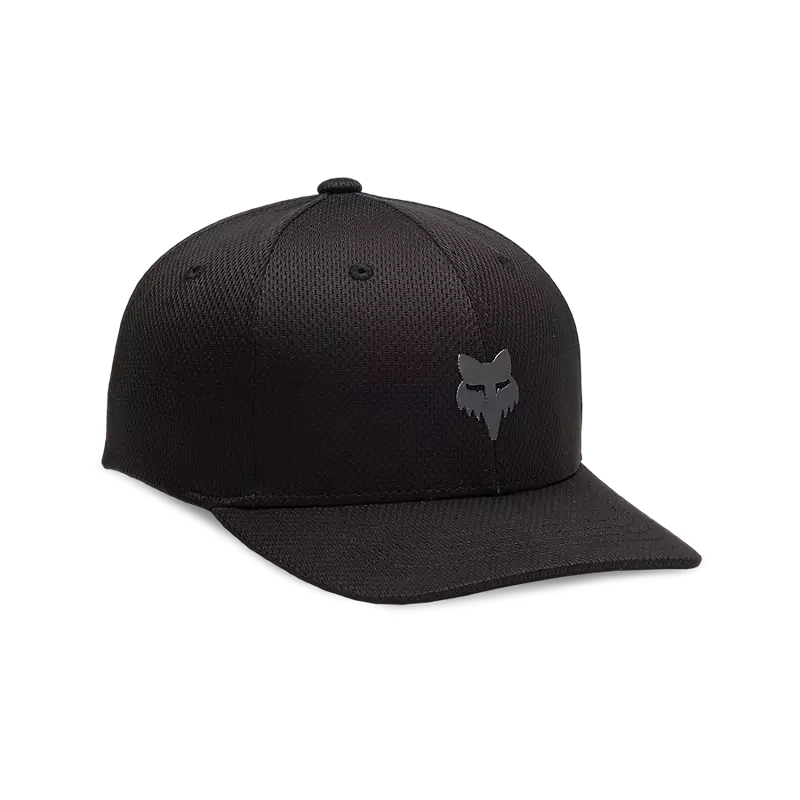 Fox Apparel Black Fox Lithotype 110 Snapback Hat Youth 31806-021-OS 191972819155 Jorgensen Powersports