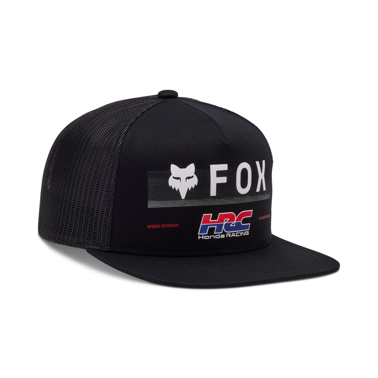 Fox Apparel Black Fox X Honda SnapBack Hat 32253-001-OS 191972880315 Jorgensen Powersports