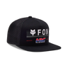 Fox Apparel Black Fox X Honda SnapBack Hat 32253-001-OS 191972880315 Jorgensen Powersports