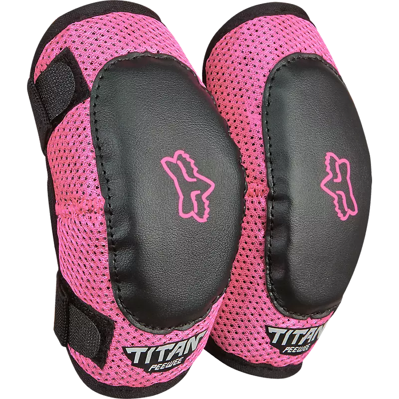 Fox Apparel Black/Pink Fox Peewee Titan M/L Elbow Pads 08039-285-OS 884065306136 Jorgensen Powersports